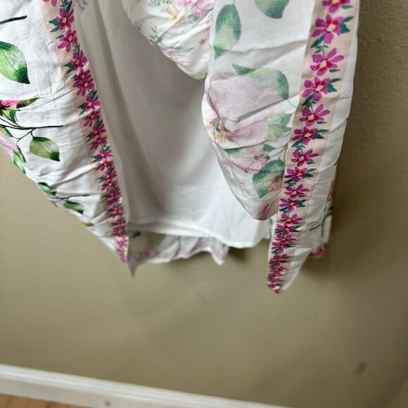 NWT New Cupshe Floral Print Tie Waist Mini Dress Size Medium w Pockets! Coverup - Picture 11 of 15